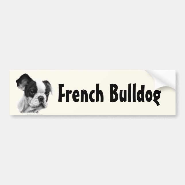 French Bulldog Bumper Sticker (Front)