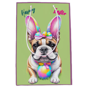 French Bulldog Bunny Easter Bulldogge Medium Gift Bag
