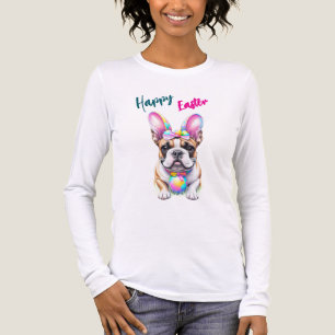 French Bulldog Bunny Easter Bulldogge Tri-Blend Shirt