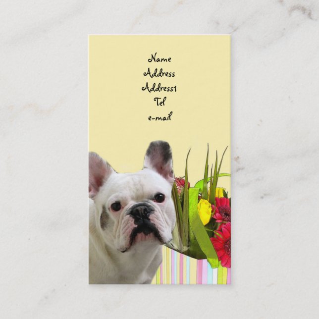 French bulldog business card (Front)