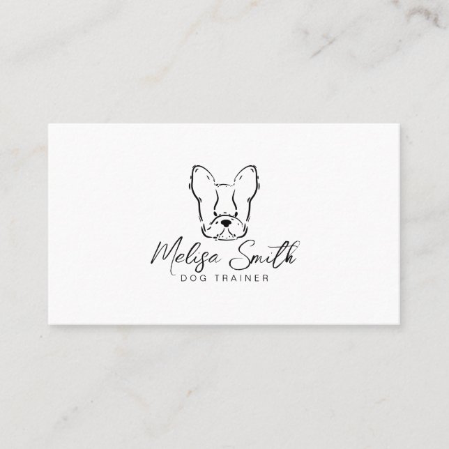 French bulldog business card (Front)