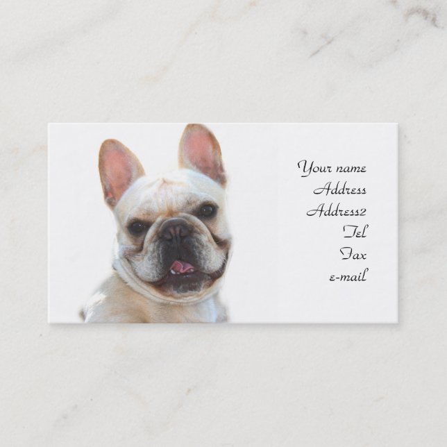 French Bulldog business cards (Front)