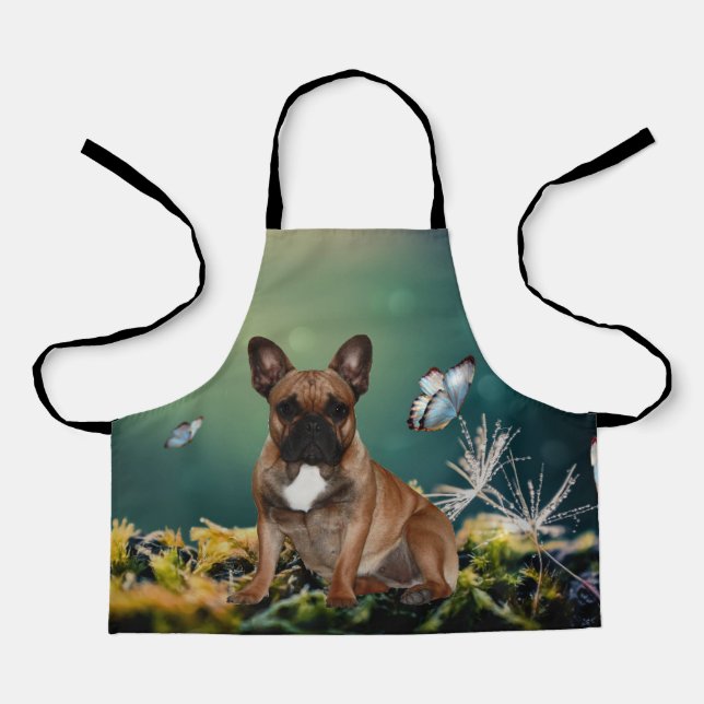 French Bulldog Butterfly French Bulldog Apron (Front)