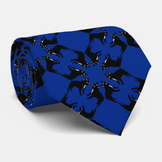 French Bulldog bw on orange Tie