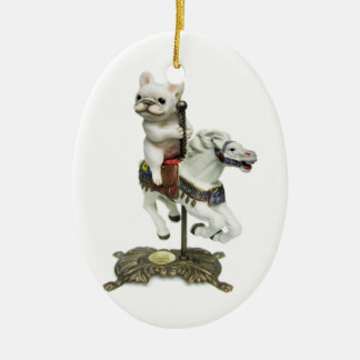 French Bulldog Carousel Ceramic Tree Decoration