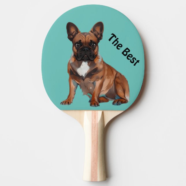 French Bulldog Cartoon French Bulldog Ping Pong Paddle (Front)