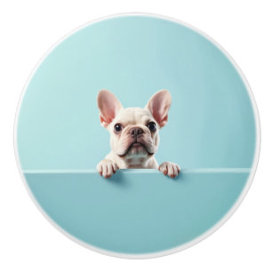 French Bulldog Ceramic Knob