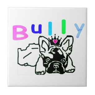 French bulldog ceramic tile