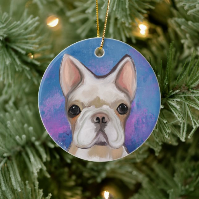 FRENCH BULLDOG       CERAMIC TREE DECORATION (Tree)