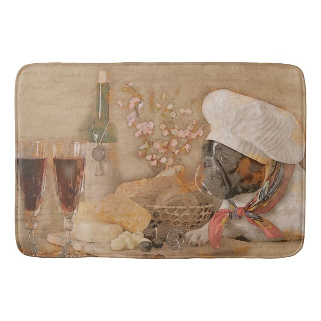 French Bulldog Chef Kitchen or Bath Mat (Front)