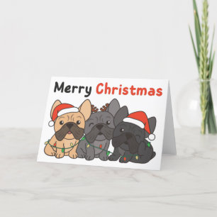 French Bulldog Christmas Animals Cute Dogs Holiday Card