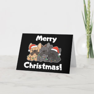 French Bulldog Christmas Animals Cute Dogs Holiday Card