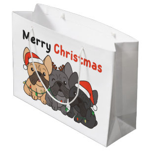 French Bulldog Christmas Animals Cute Dogs Large G Gift Bag