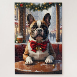 French Bulldog Christmas Art Jigsaw Puzzle