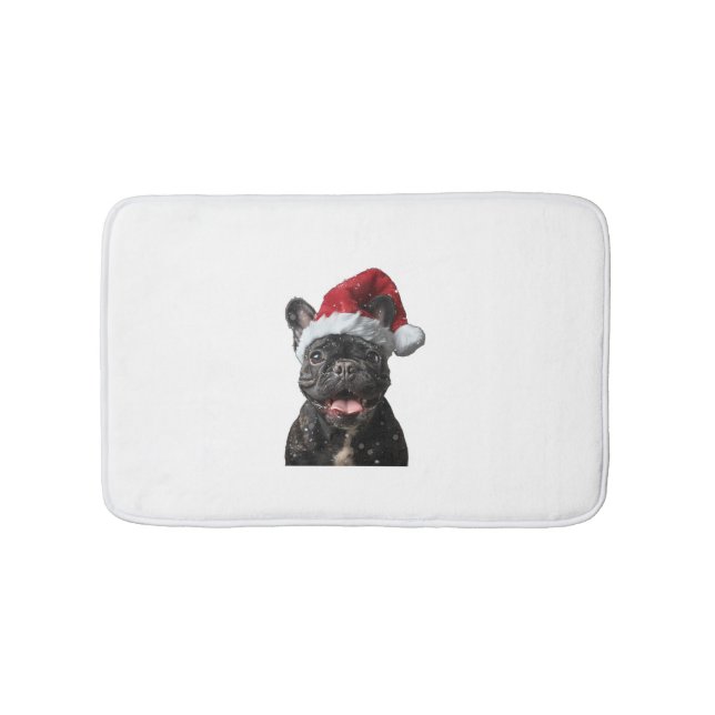 French Bulldog Christmas  Bath Mat (Front)