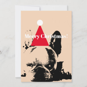 French bulldog Christmas card