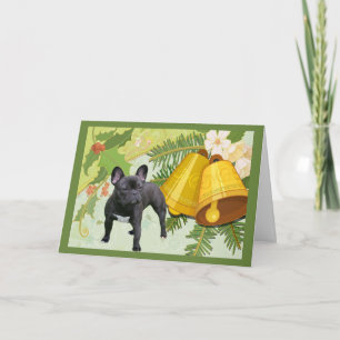 French Bulldog Christmas Card Bells