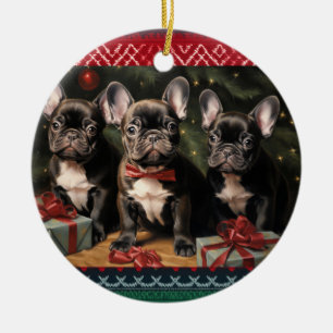 French Bulldog Christmas Ceramic Tree Decoration