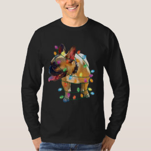 French Bulldog Christmas Dog Mum Dad Christmas Paj T-Shirt
