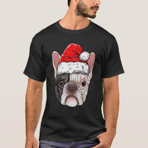 French Bulldog Christmas Dog Santa Hat Xmas Boys K T-Shirt