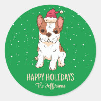 French Bulldog Christmas Dog Snowy Winter Holiday