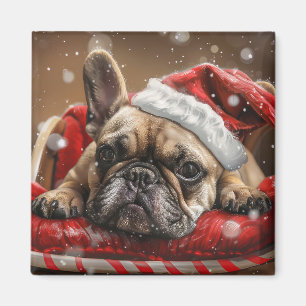 French Bulldog Christmas Festive Magnet