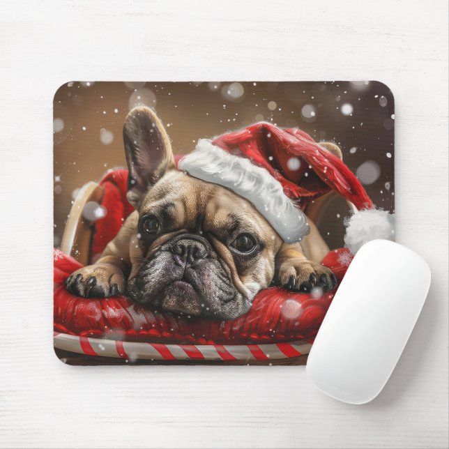 French Bulldog Christmas Festive  Mouse Pad (With Mouse)