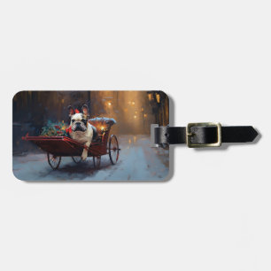 French Bulldog Christmas Festive Season Luggage Tag