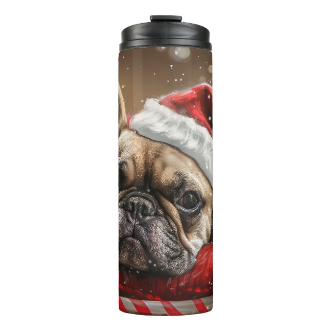 French Bulldog Christmas Festive  Thermal Tumbler (Front)