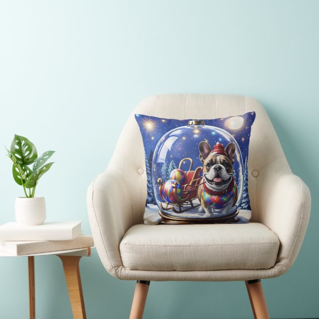 French Bulldog Christmas French Bulldog Cushion (Chair)