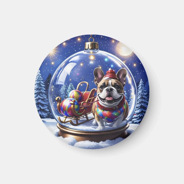 French Bulldog Christmas French Bulldog Magnet (Front)
