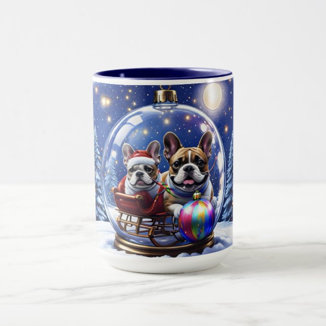 French Bulldog Christmas French Bulldog Mug (Center)