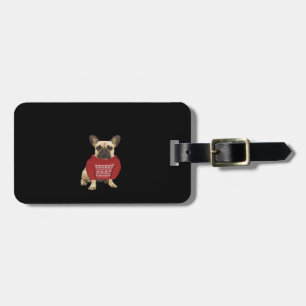 French Bulldog Christmas gifts and christmas sweat Luggage Tag