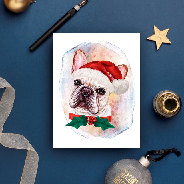 French Bulldog Christmas Gifts For Dogs Lovers Holiday Postcard (Creator Uploaded)