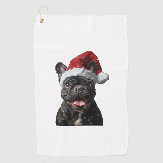 French Bulldog Christmas  Golf Towel (Front)