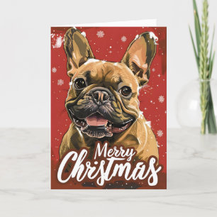 French Bulldog Christmas Holiday Card