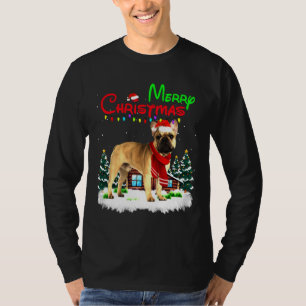 French Bulldog Christmas Lights Merry T-Shirt