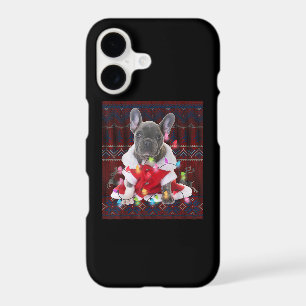 French Bulldog Christmas Lights Ugly Sweater Dog