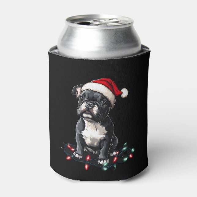 French Bulldog Christmas Lights Xmas Dogs Gifts Me Can Cooler (Can Front)
