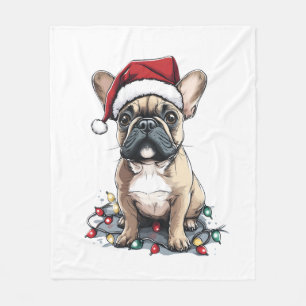 French Bulldog Christmas Lights Xmas Dogs Gifts Me Fleece Blanket