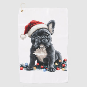 French Bulldog Christmas Lights Xmas Dogs Gifts Me Golf Towel