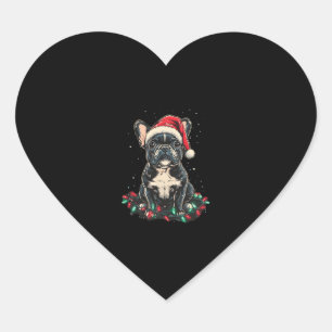 French Bulldog Christmas Lights Xmas Dogs Gifts Me Heart Sticker
