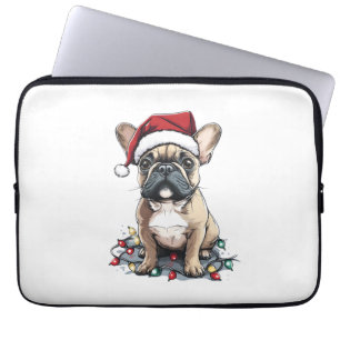 French Bulldog Christmas Lights Xmas Dogs Gifts Me Laptop Sleeve