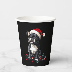 French Bulldog Christmas Lights Xmas Dogs Gifts Me Paper Cups