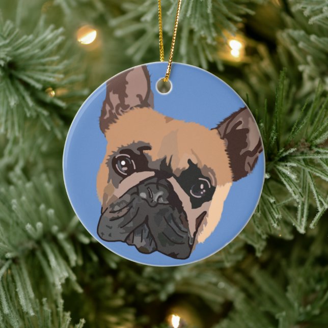 French Bulldog Christmas Ornament (Tree)