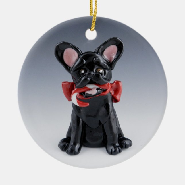 French Bulldog Christmas ornament (Front)