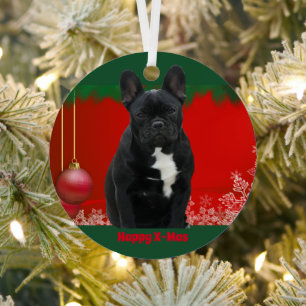 French bulldog Christmas ornaments