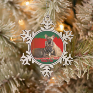 French bulldog Christmas ornaments