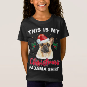 French Bulldog Christmas Pajama Santa Dog Lover Gi T-Shirt