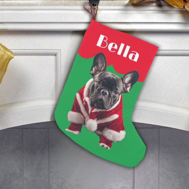 French Bulldog Christmas pet cute dogs Holidays Small Christmas Stocking (Creator Uploaded)